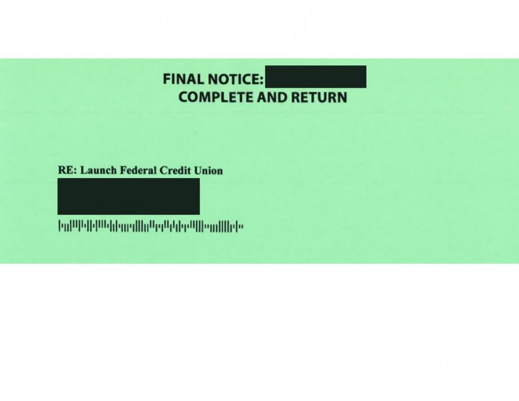Mortgage Scam- Final Notice