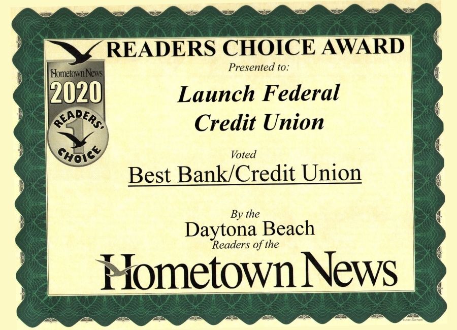 Launch Voted Best Credit Union in Daytona Beach by Hometown News
