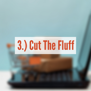 shopping cart on computer "Cut The Fluff"