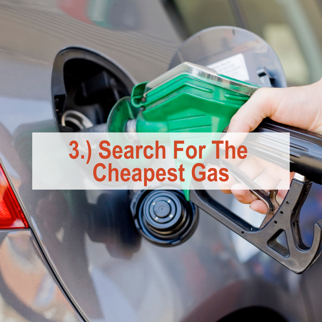 Someone pumping gas into a car |Search For The Cheapest Gas