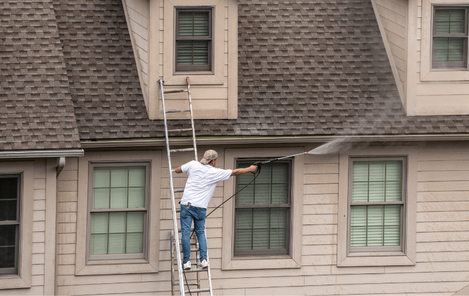 Person on ladder