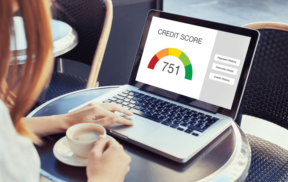 Credit score on computer