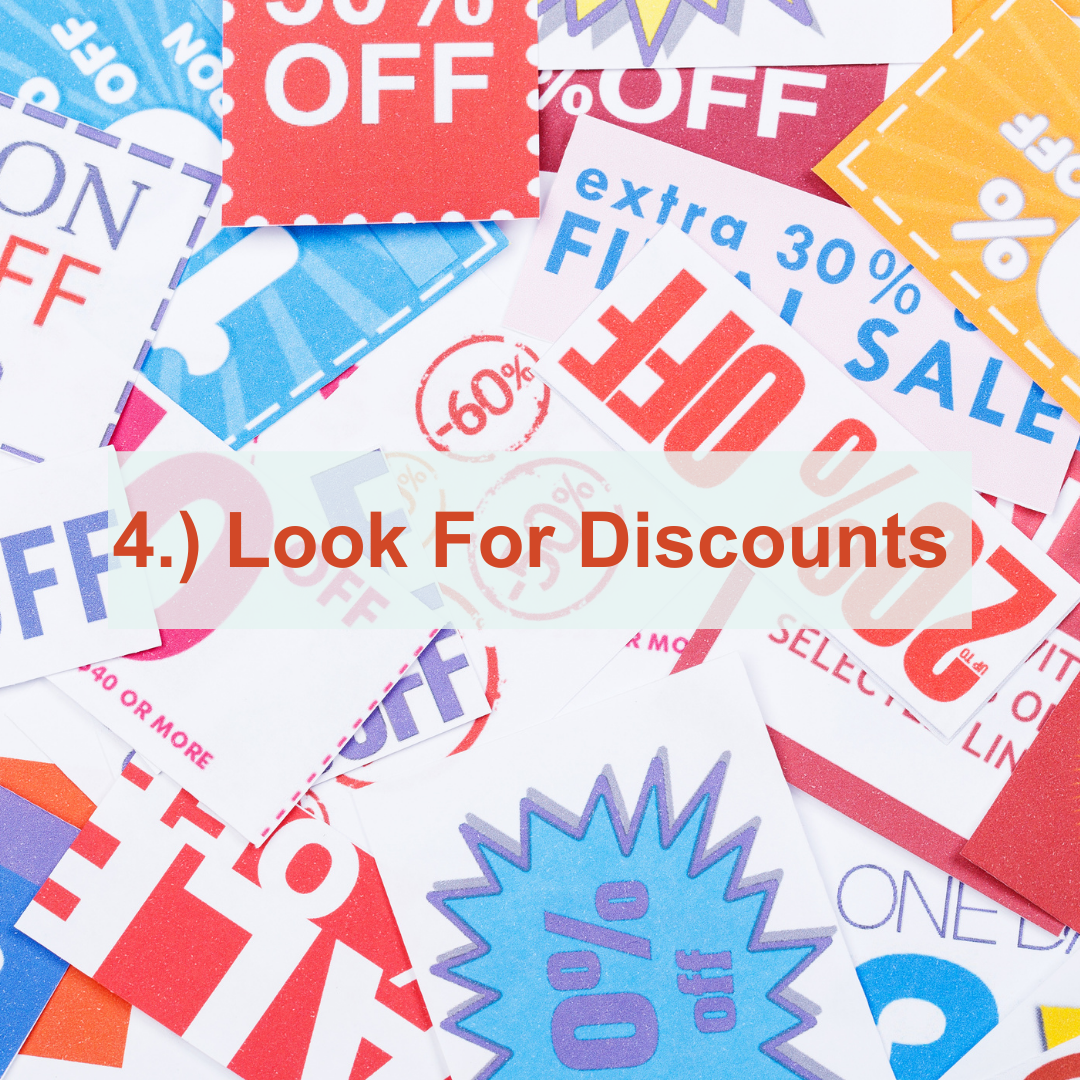 Discount stickers with 50% off written on them | Look For Discounts