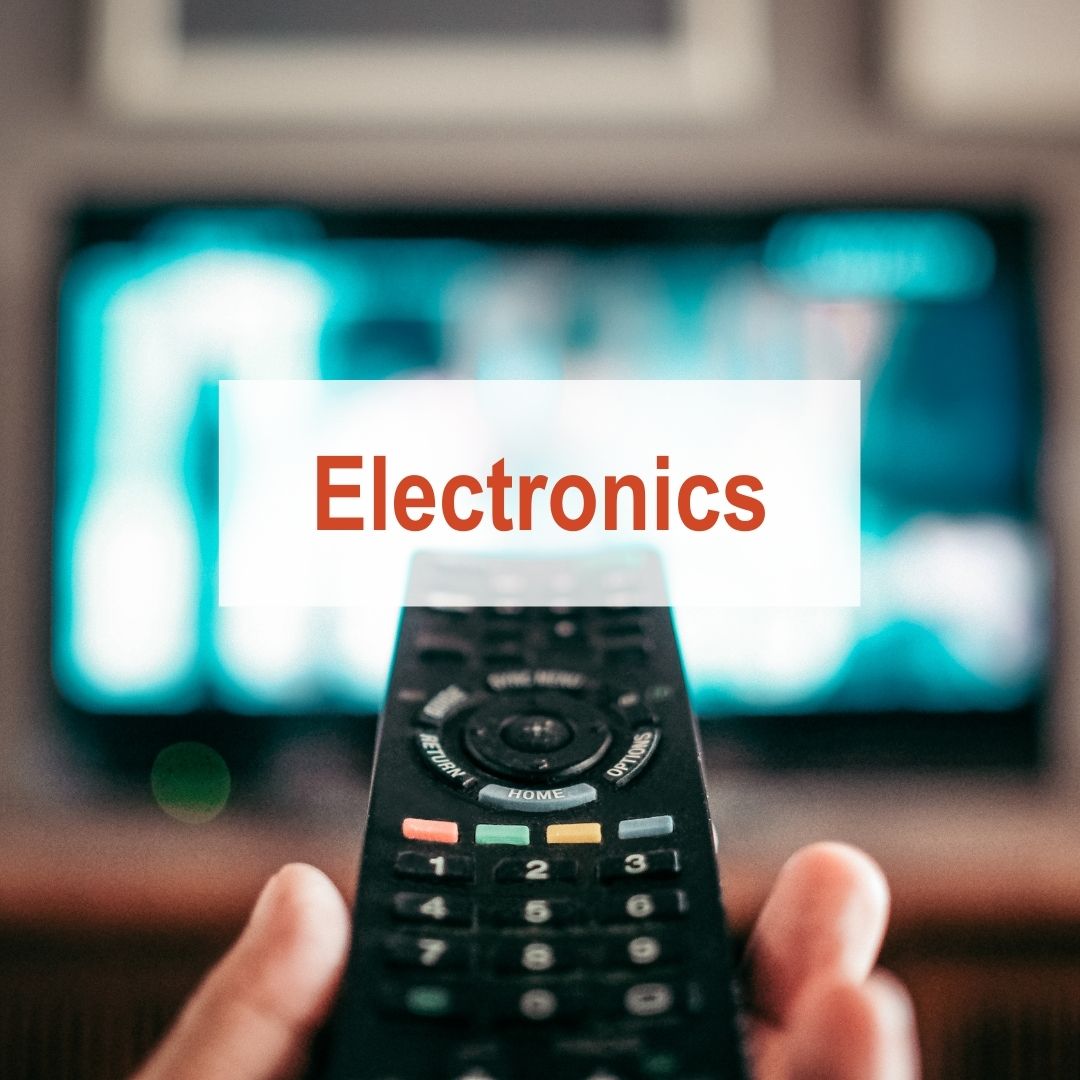 TV with person holding remote | Electronics