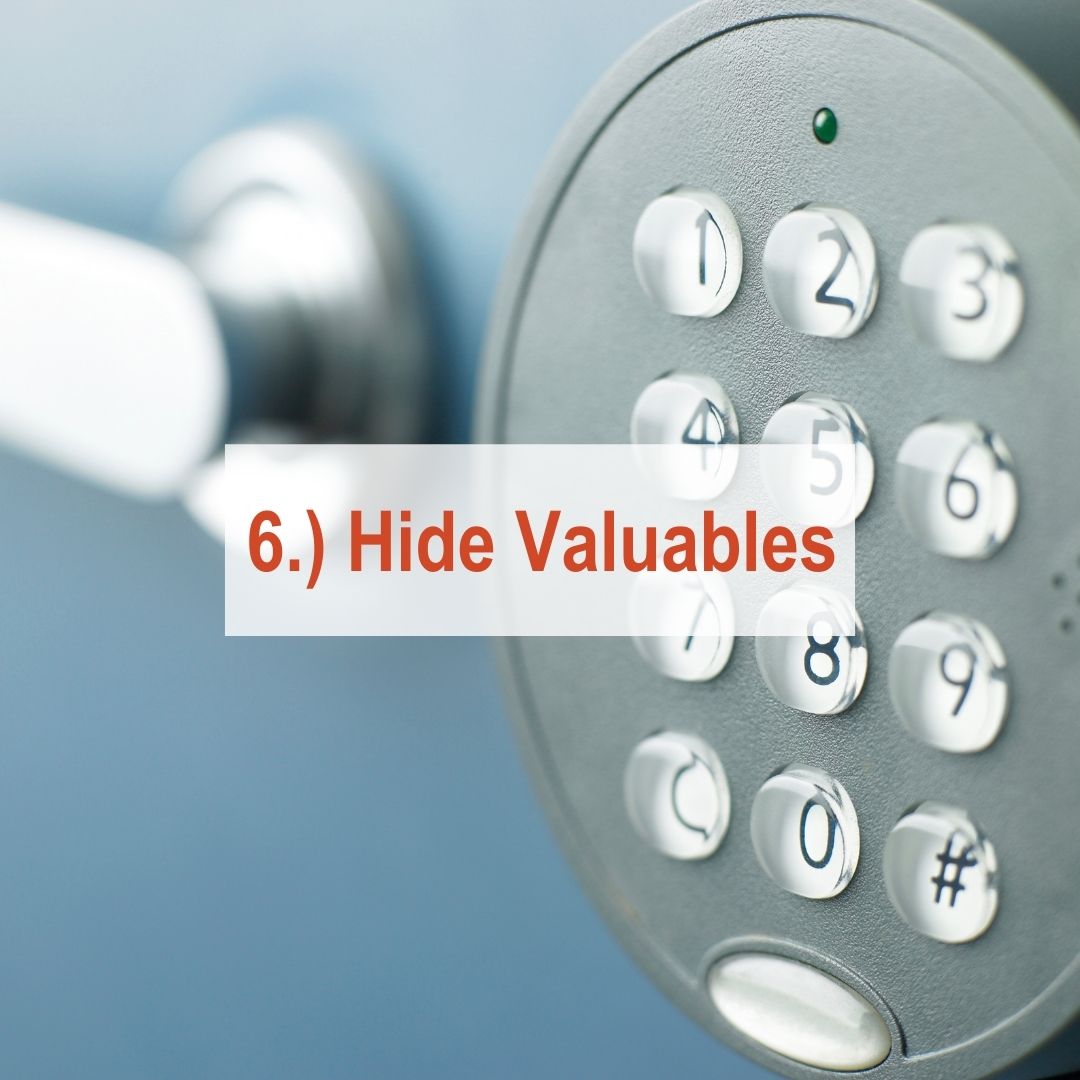 A keypad on a safe | Hide Valuables