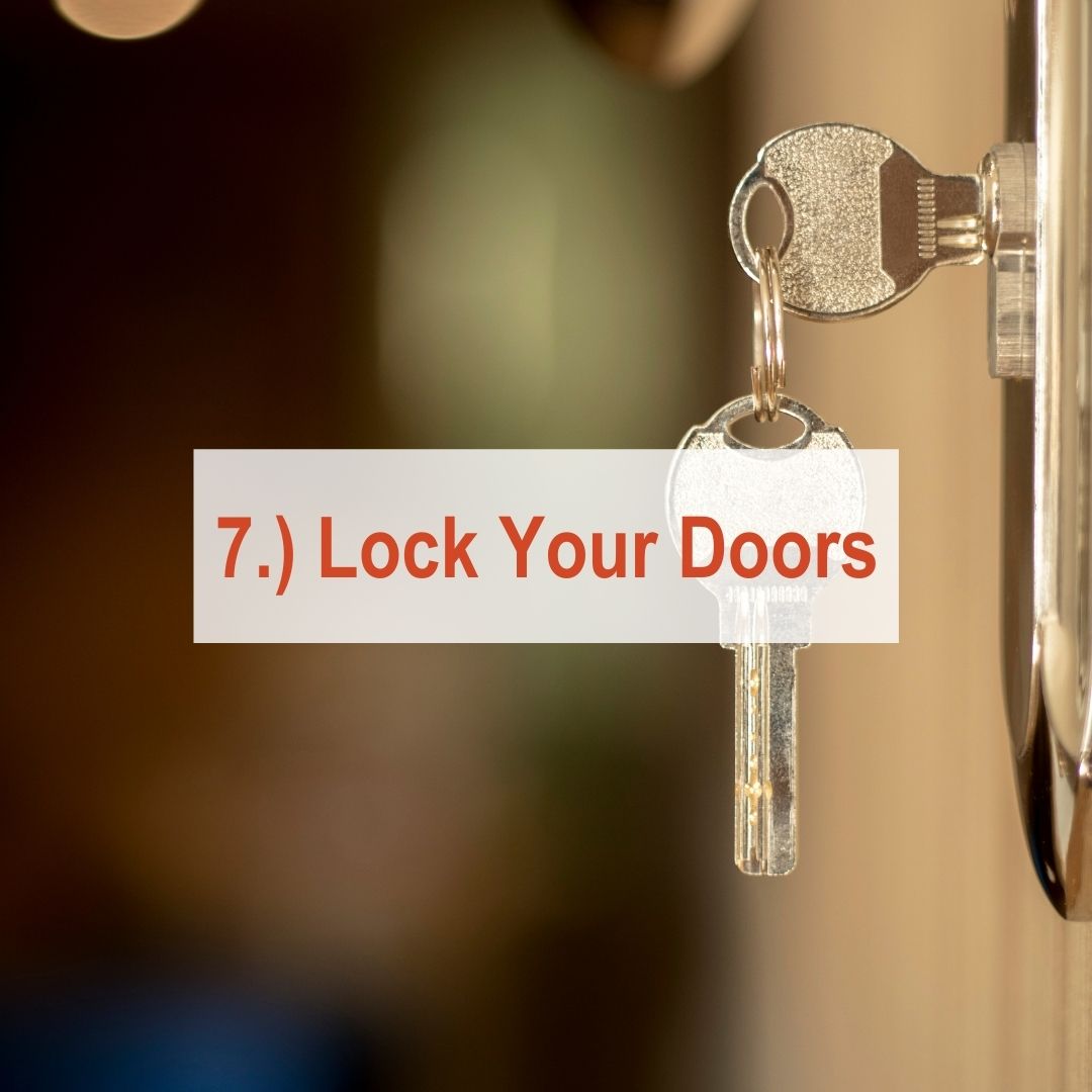 key in front door | Lock Your Doors